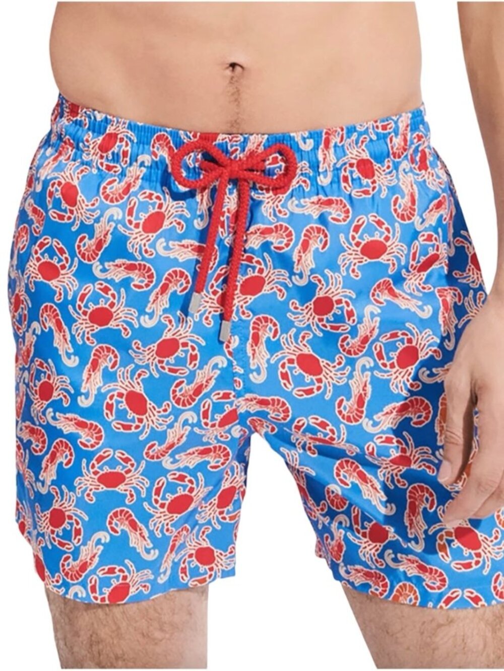 Vilebrequin Crab Shrimp Print Swim Shorts Men's Large Blue Red
